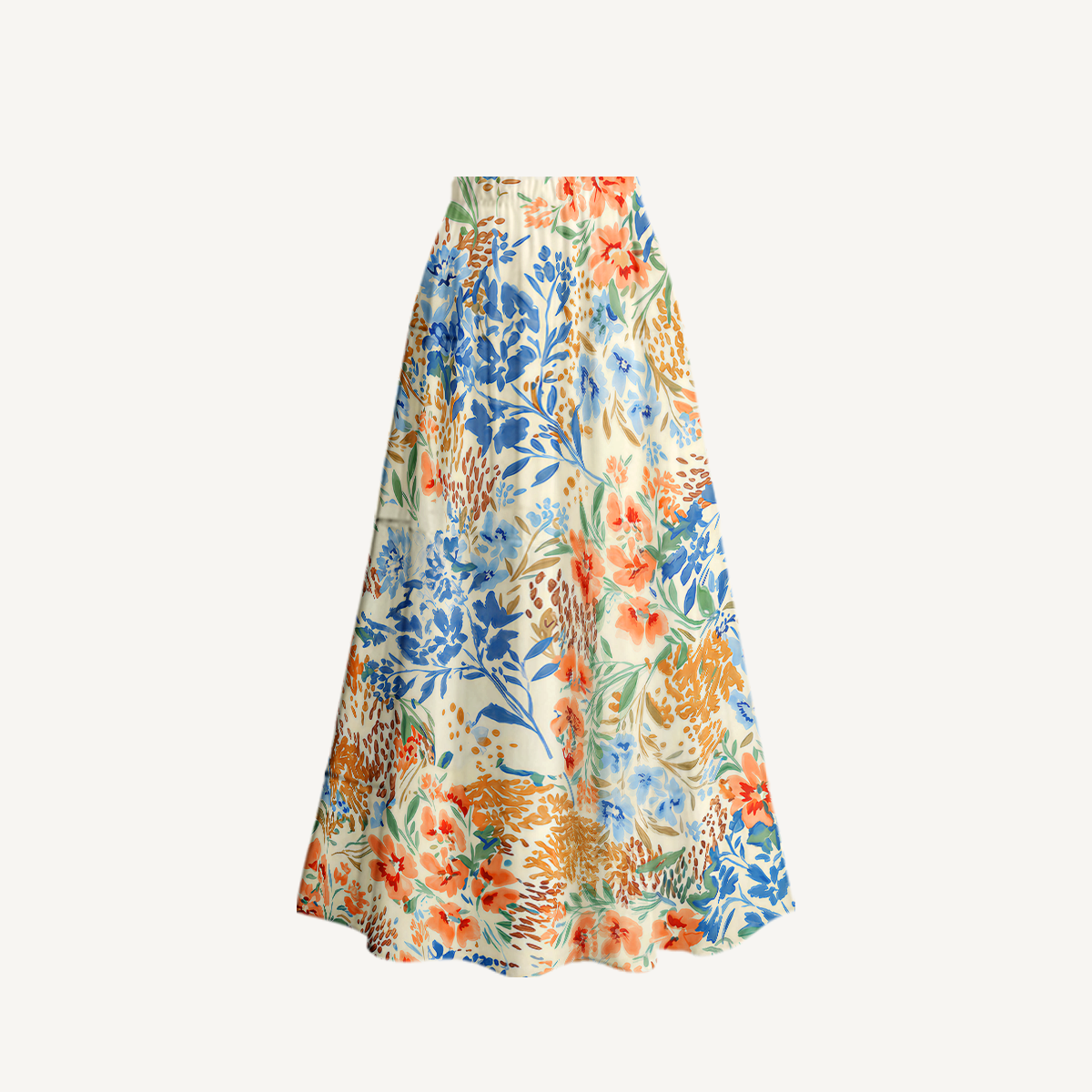 Breeze Meadow Ruffled V Neck One Piece Swimsuit and Matching Midi Skirt Set