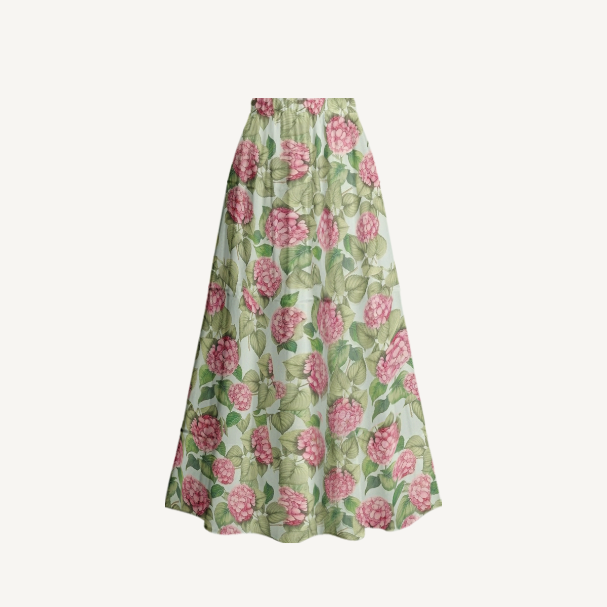 Hydrangea Whisper Ruffled V Neck One Piece Swimsuit and Matching Midi Skirt Set