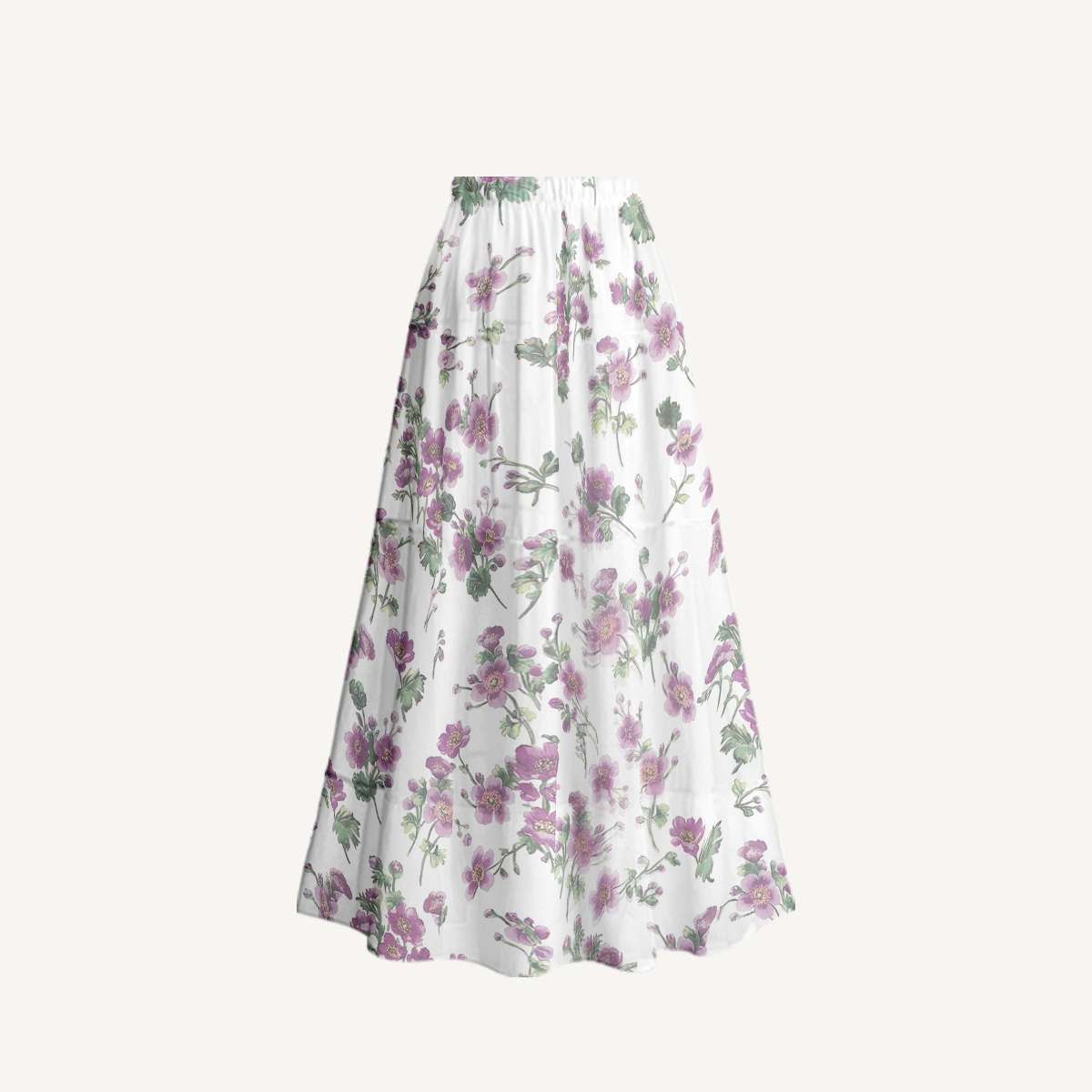 Lavender Field Whisper Ruffled V Neck One Piece Swimsuit and Matching Midi Skirt Set