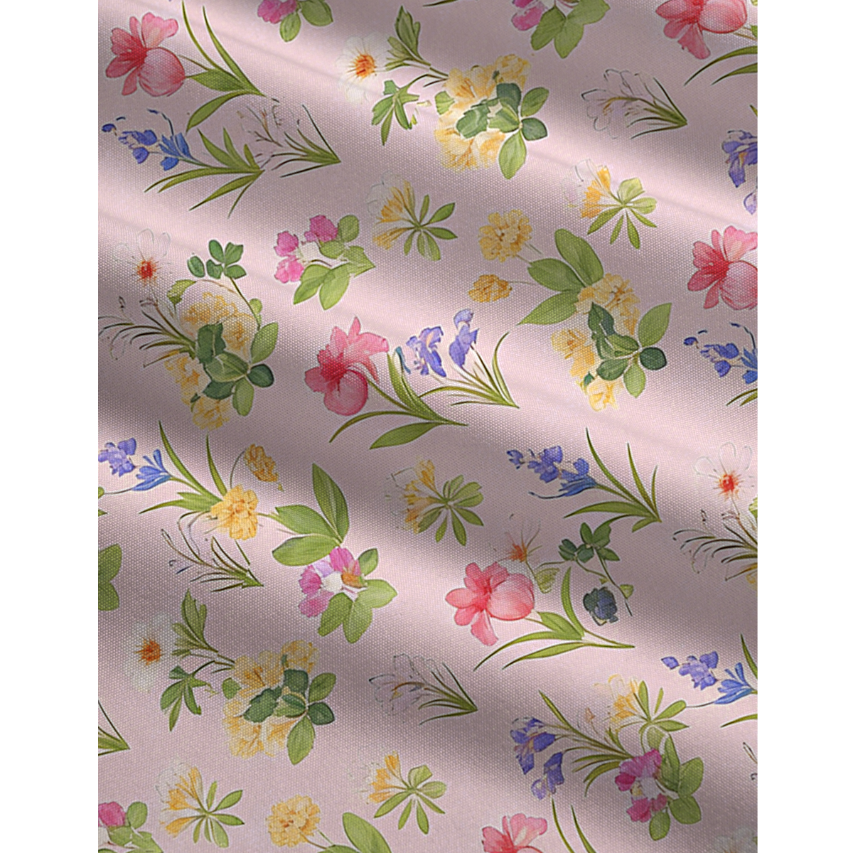 V-Neck Delicate Blossom Boho Jumpsuit with Pockets for Women