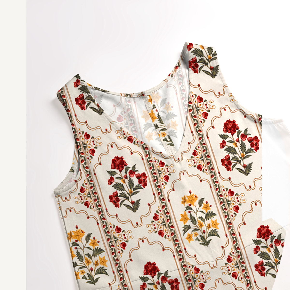 V-Neck Velvet Carnation Boho Jumpsuit with Pockets for Women