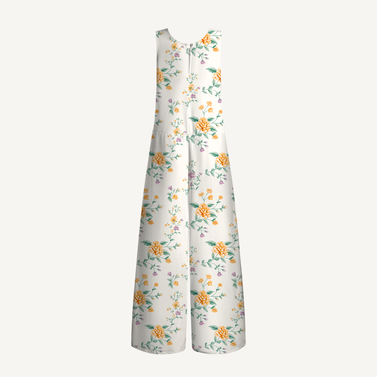 V-Neck Amber Rose Boho Jumpsuit with Pockets for Women