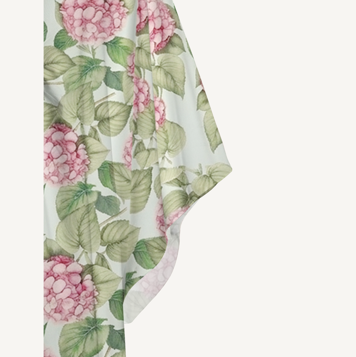  V‑Neck Hydrangea Whisper Kimono Sleeve Kaftan Dress