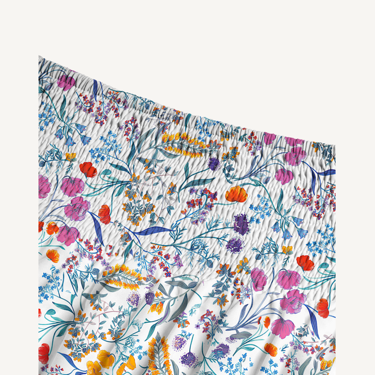 Fiery Meadow Print Maxi Skirt