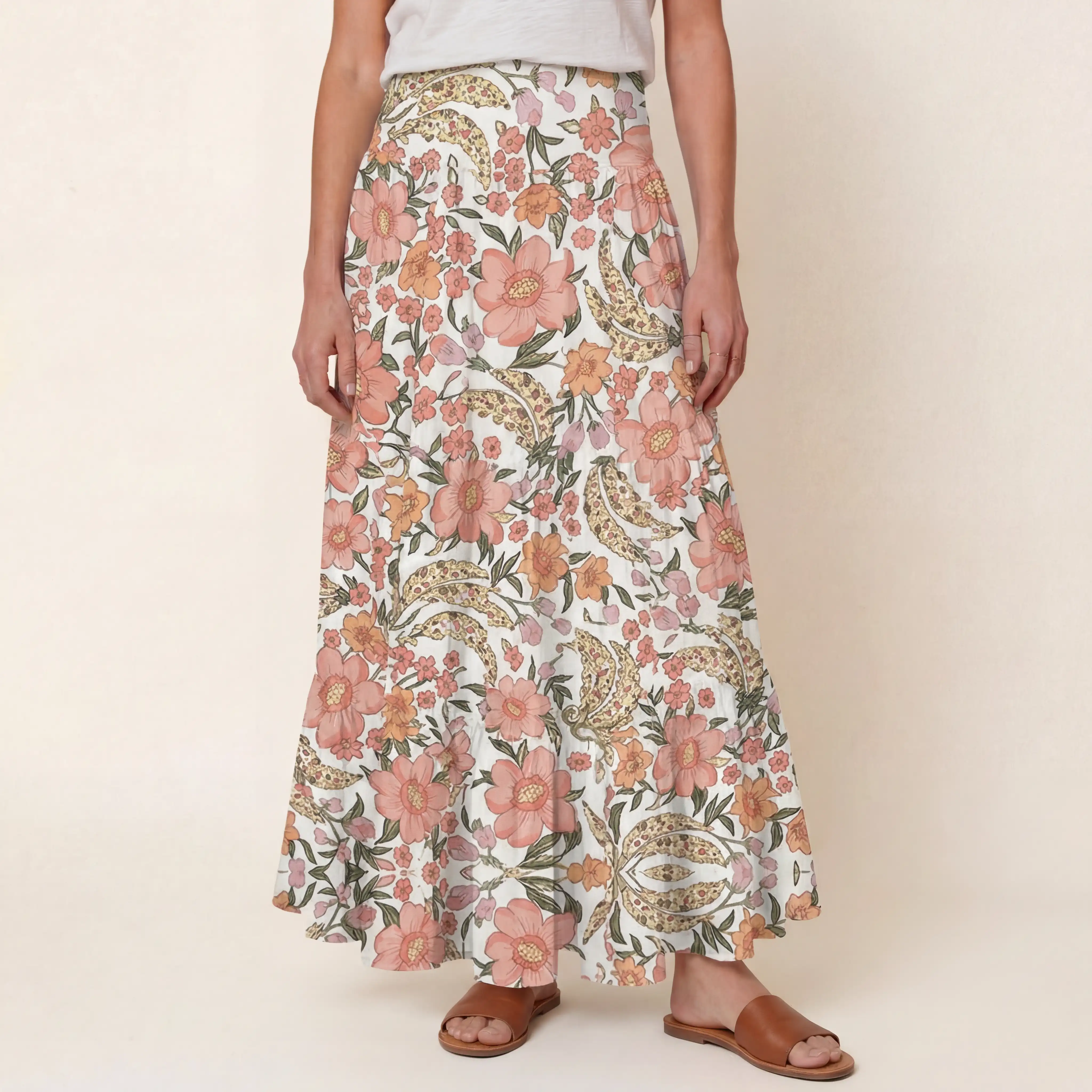 Amber Bloom Print Maxi Skirt