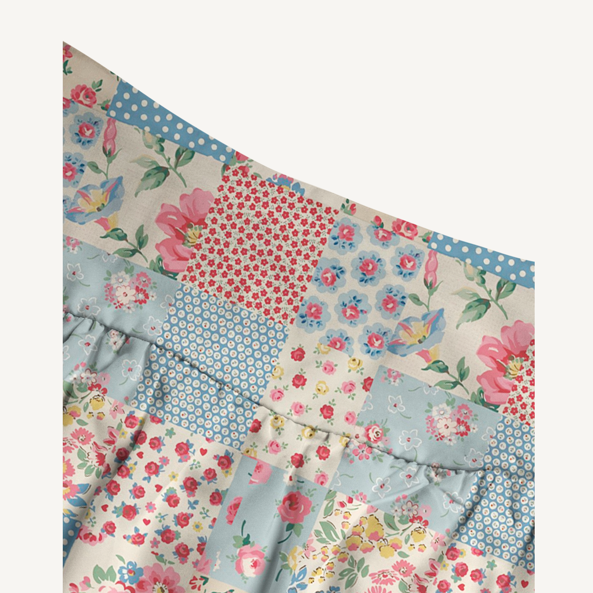 Pastel Patc Print Maxi Skirt