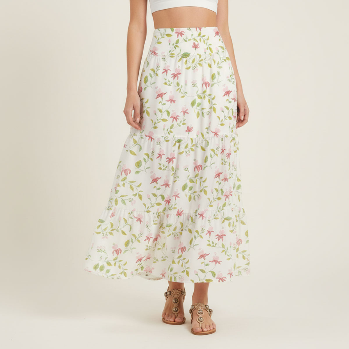 Ruby Vine Print Maxi Skirt