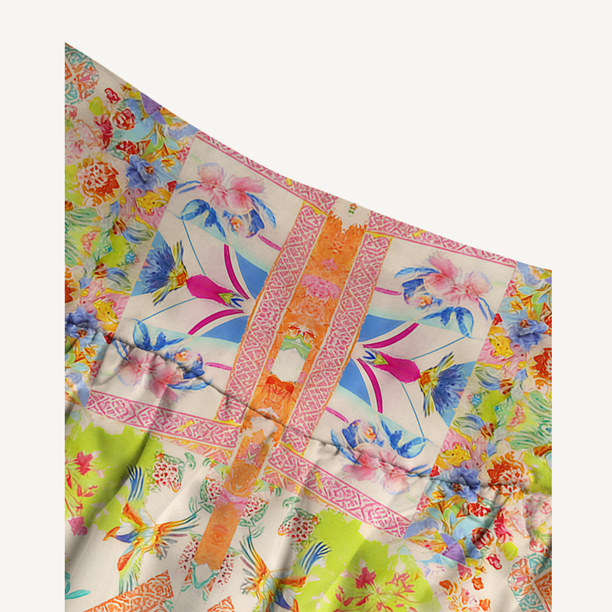 Vivid Lily Print Maxi Skirt