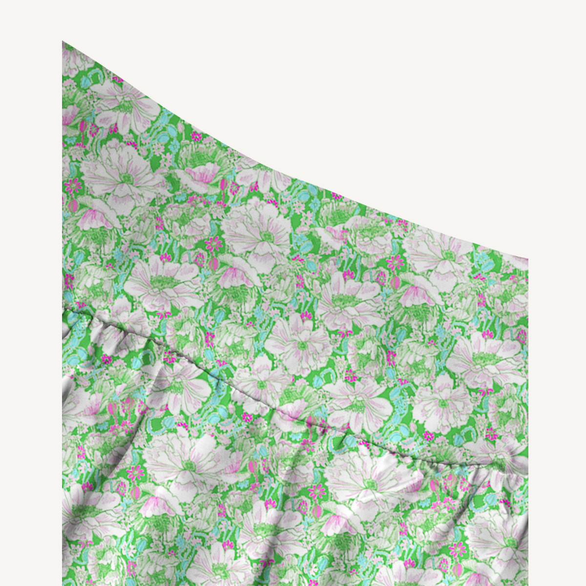 Mint Garden Print Maxi Skirt