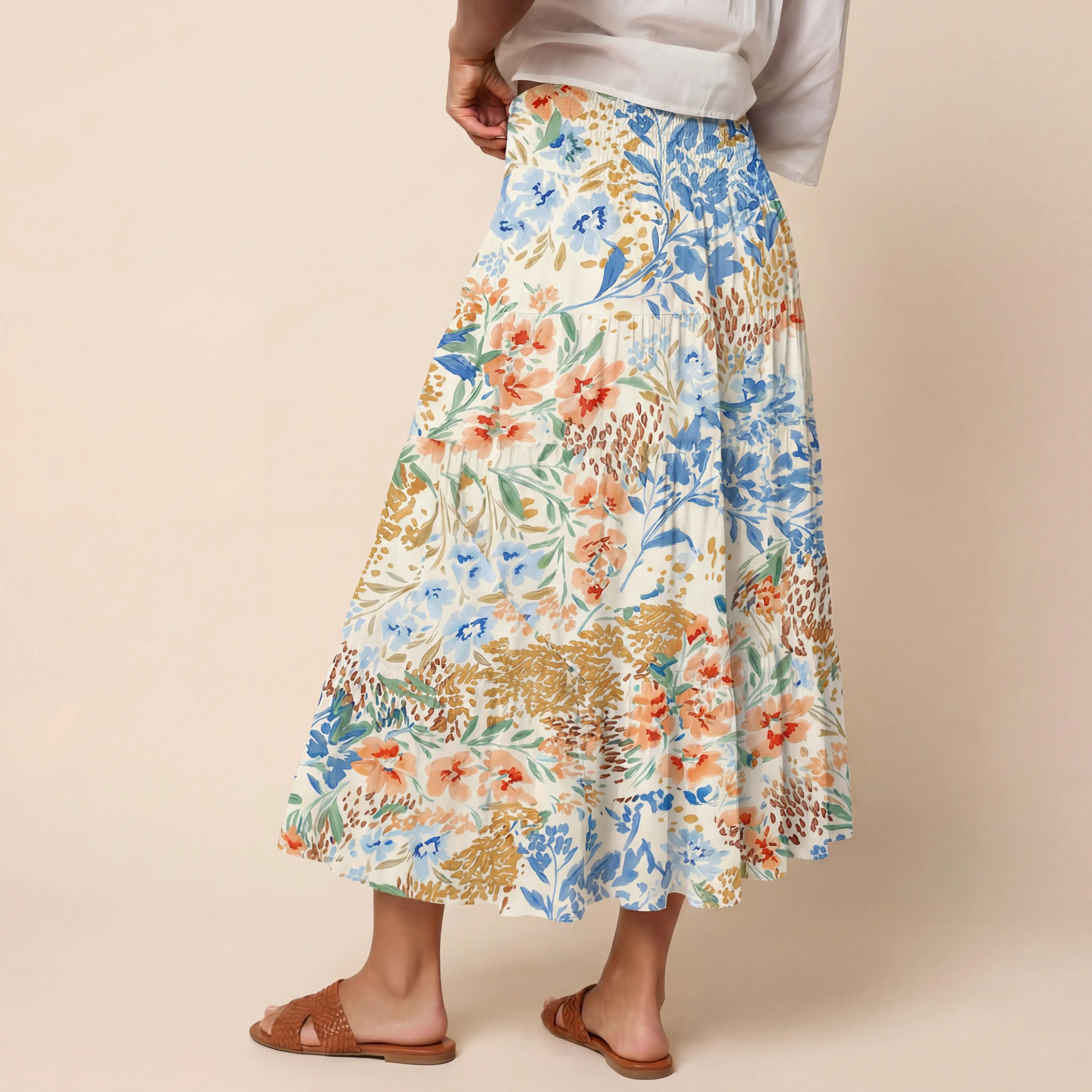 Breeze Meadow Print Maxi Skirt