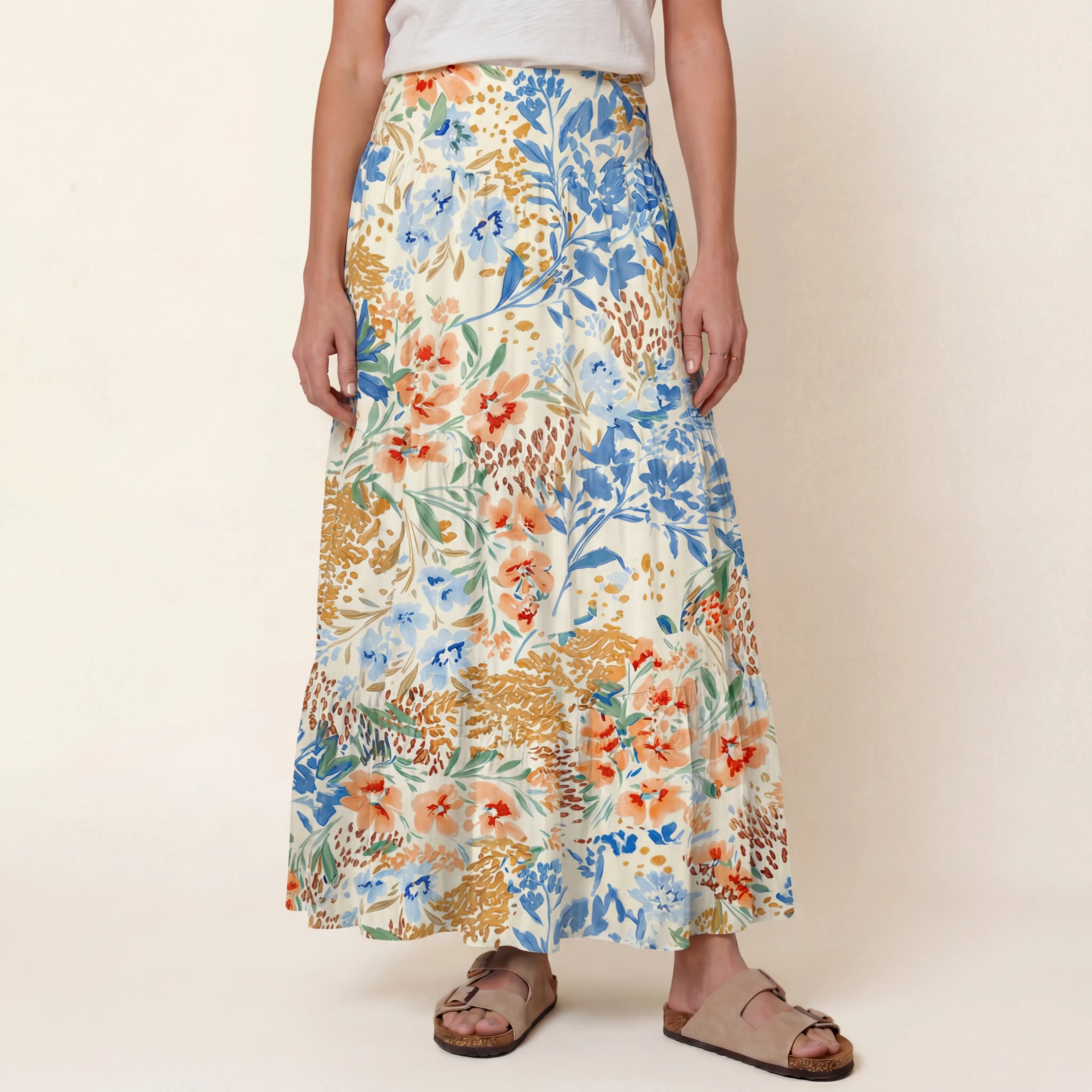 Breeze Meadow Print Maxi Skirt