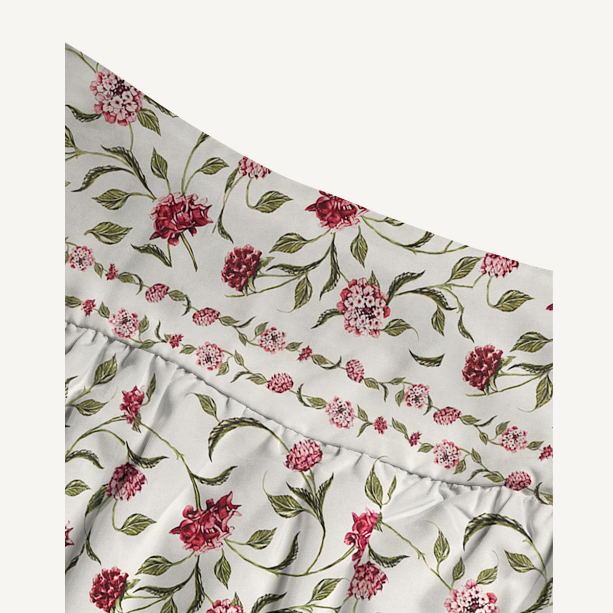 Red Floral Print Maxi Skirt