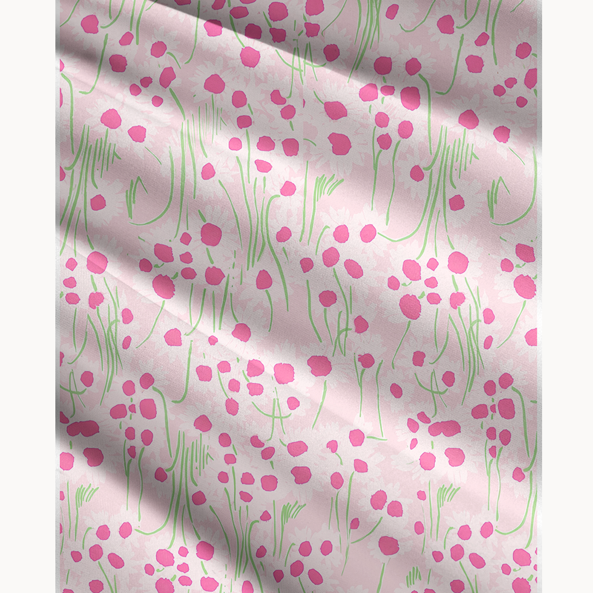 Pink Daisy Print Maxi Skirt