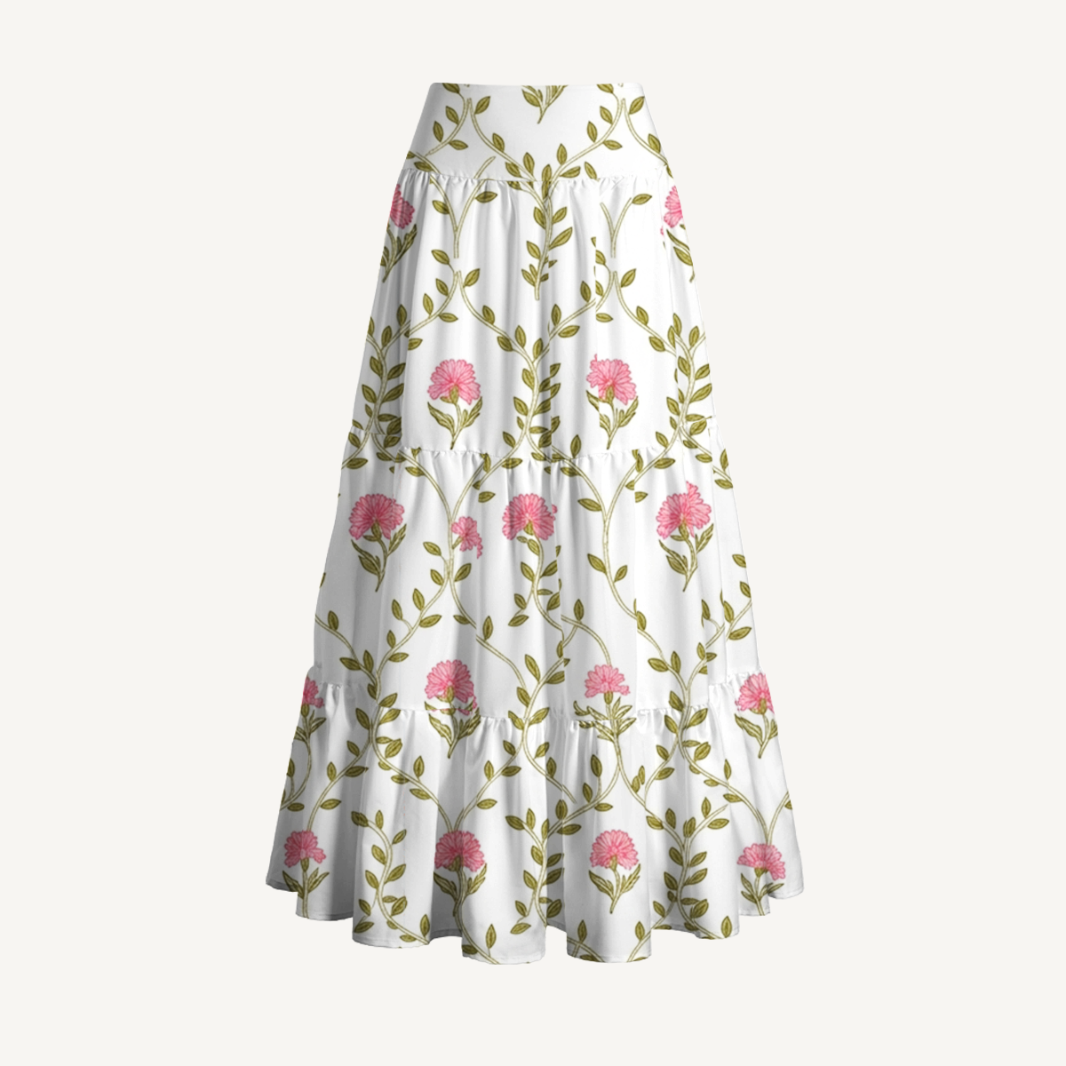 Clover Vine Whisper Print Maxi Skirt