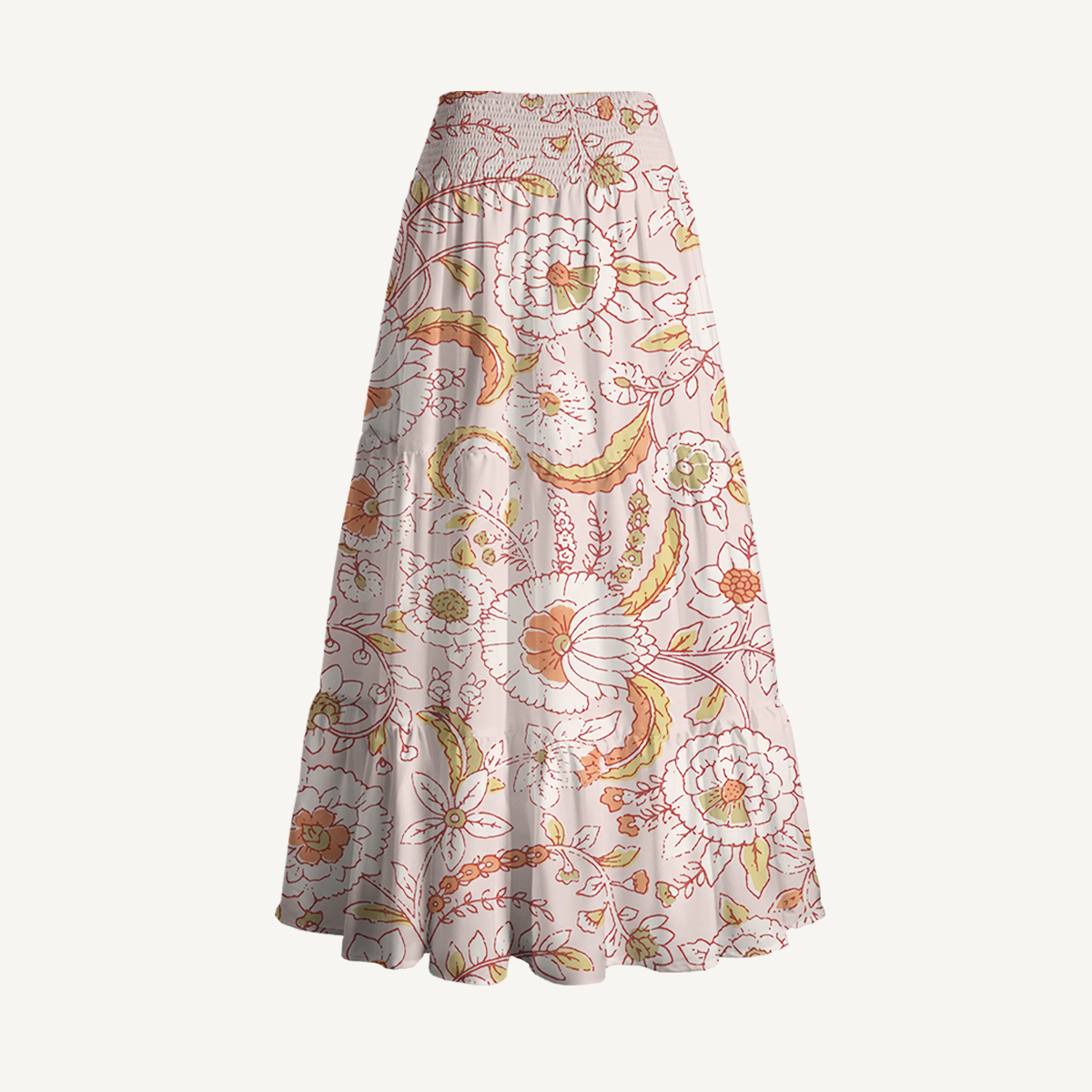 Dusty Bloom Whisper Print Maxi Skirt
