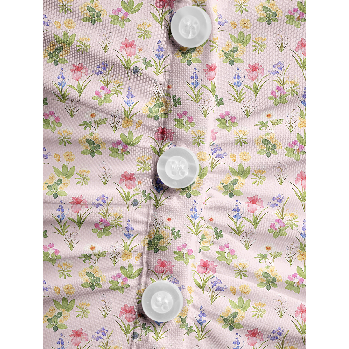 V-Neck Short Sleeve Delicate Blossom Print Mesh Top