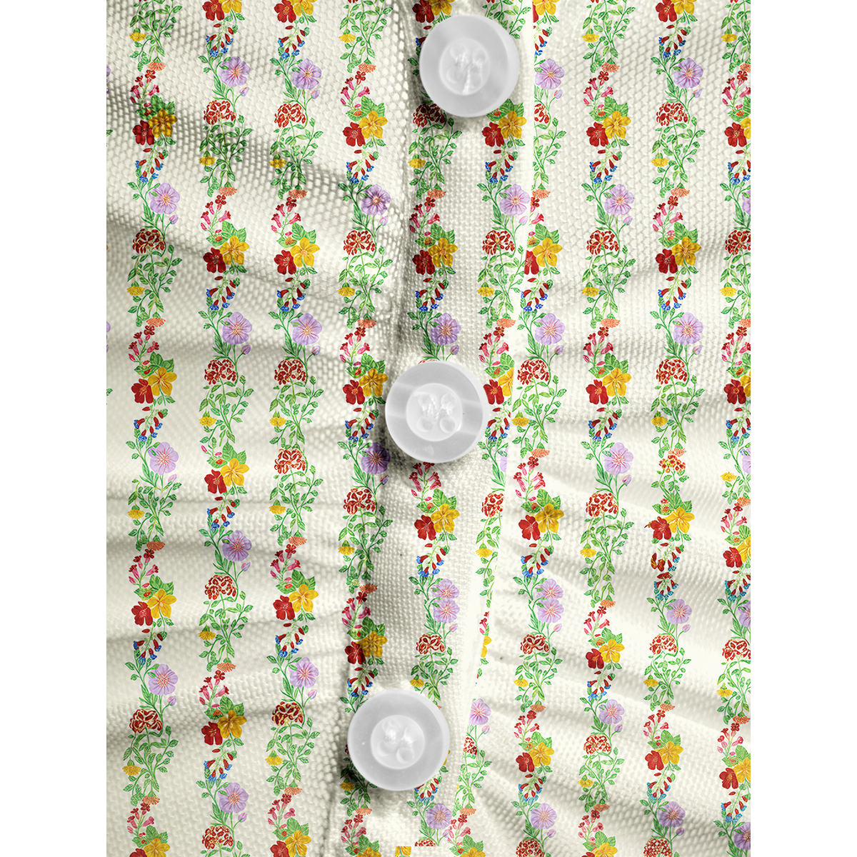 V-Neck Short Sleeve Blossom Trail Print Mesh Top