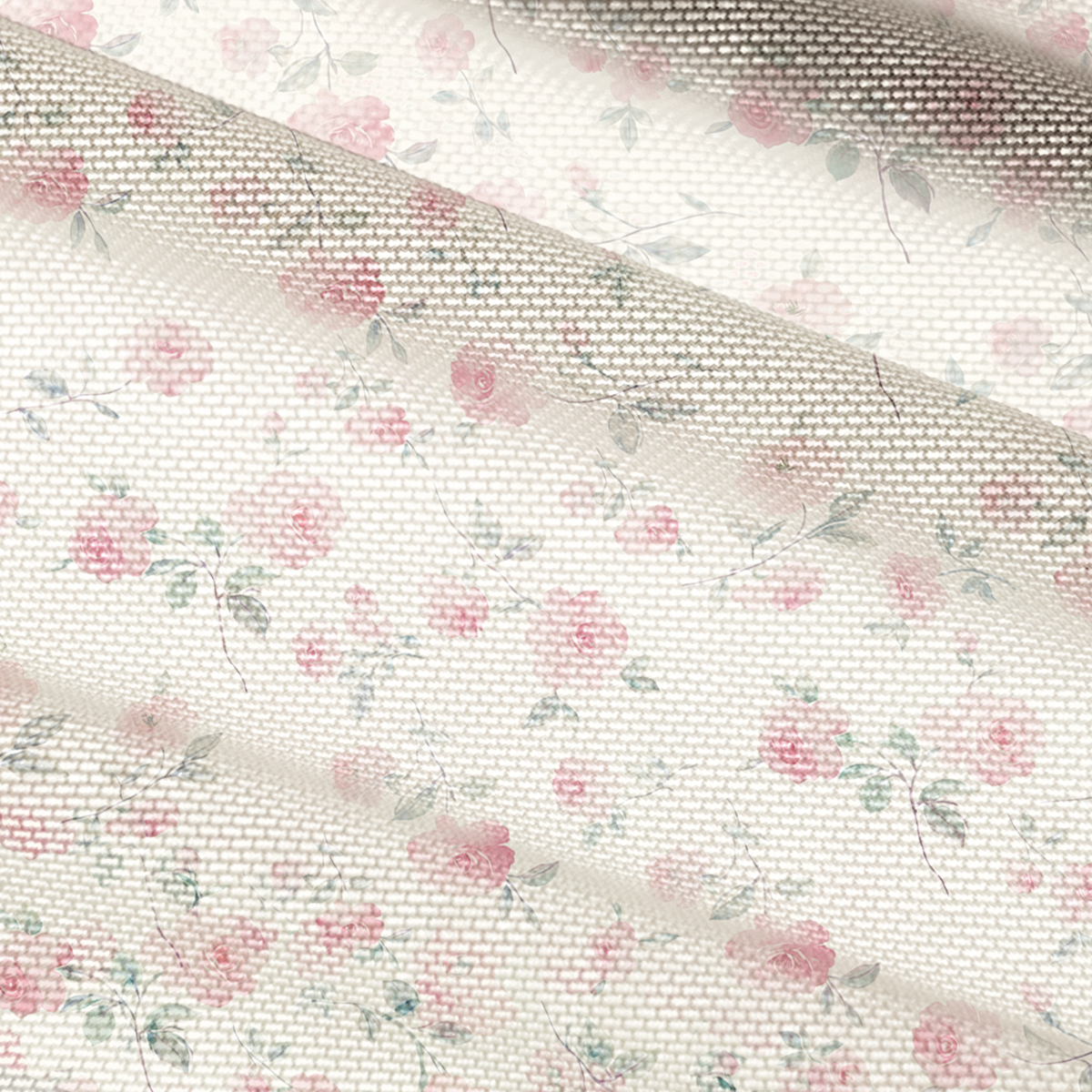 V-Neck Short Sleeve Blush Rose Print Mesh Top