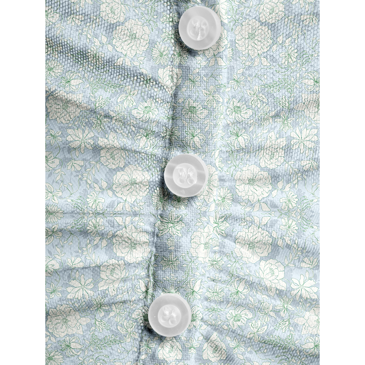 V-Neck Short Sleeve Mist Floral Print Mesh Top