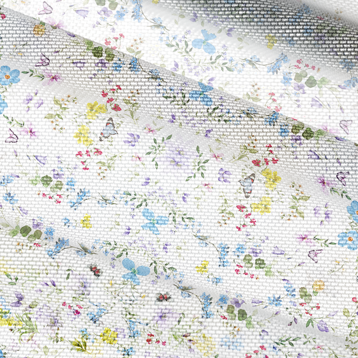 V-Neck Short Sleeve Butterfly Trail Print Mesh Top