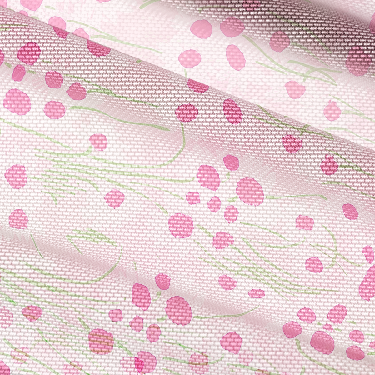 V-Neck Short Sleeve Pink Daisy Print Mesh Top
