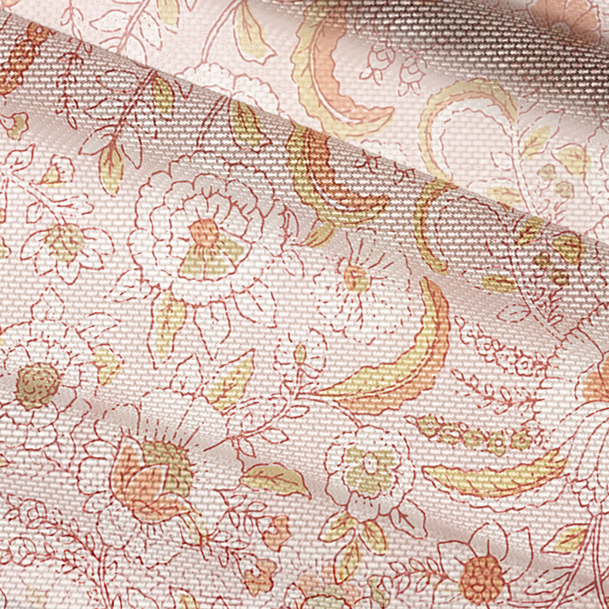 V-Neck Short Sleeve Dusty Bloom Whisper Print Mesh Top