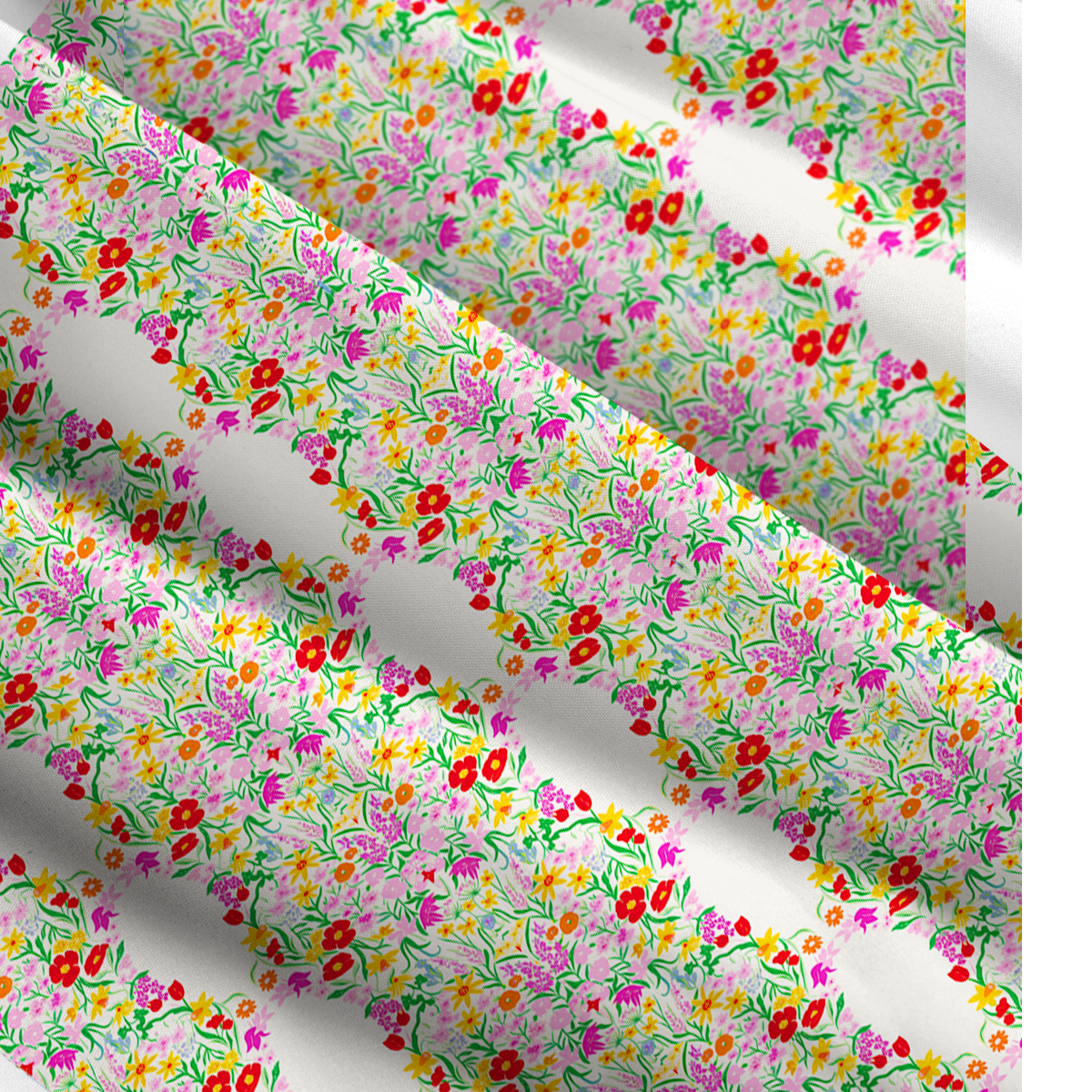 Square Neck Elegant Garden Print Slip Dress