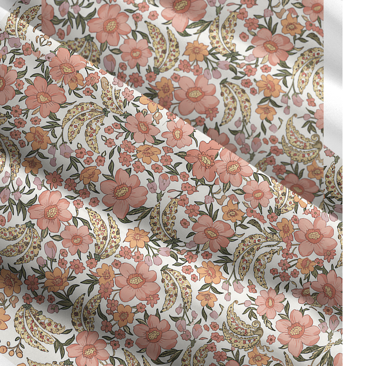 Square Neck Amber Bloom Print Slip Dress