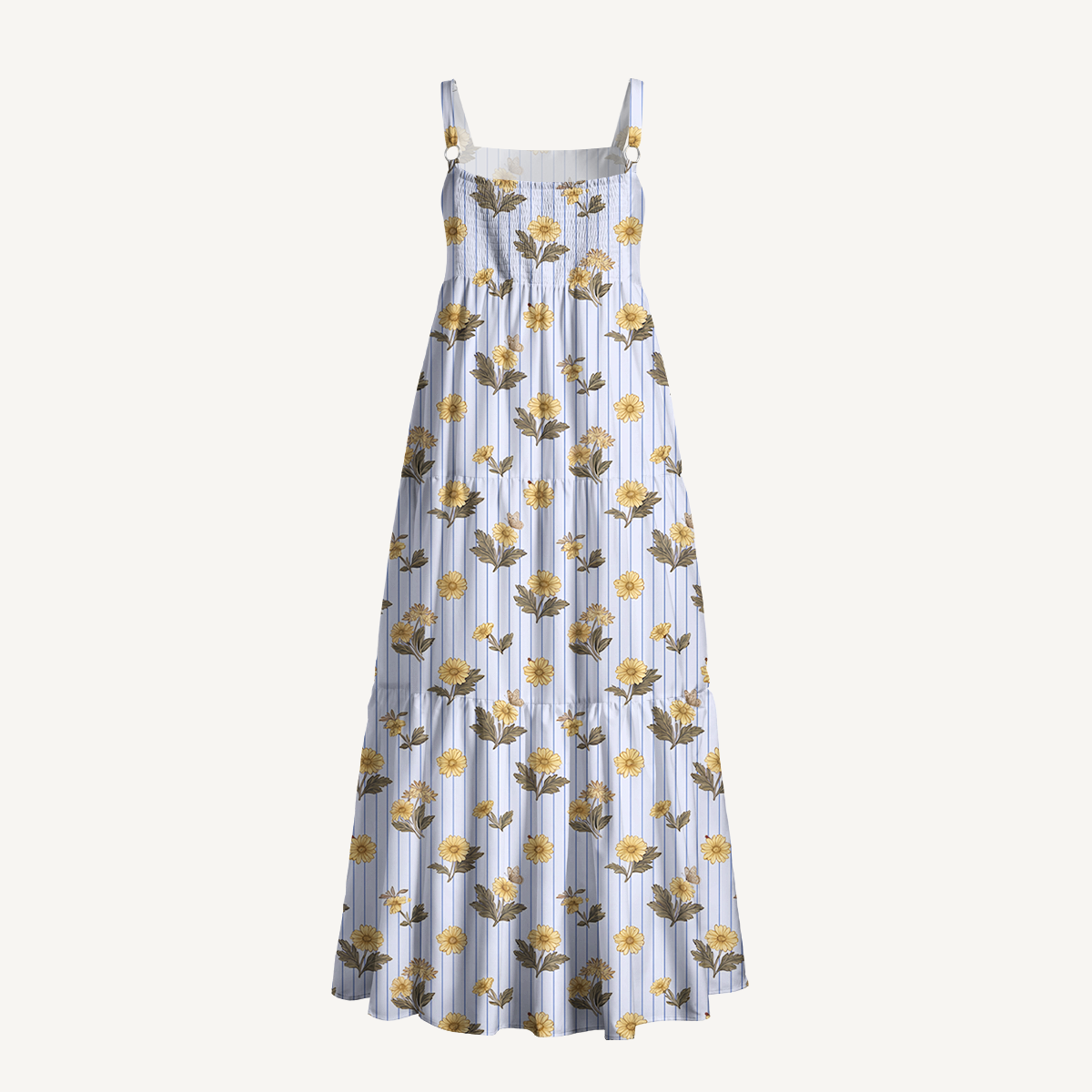 Square Neck Rosabelle Bloom Print Slip Dress