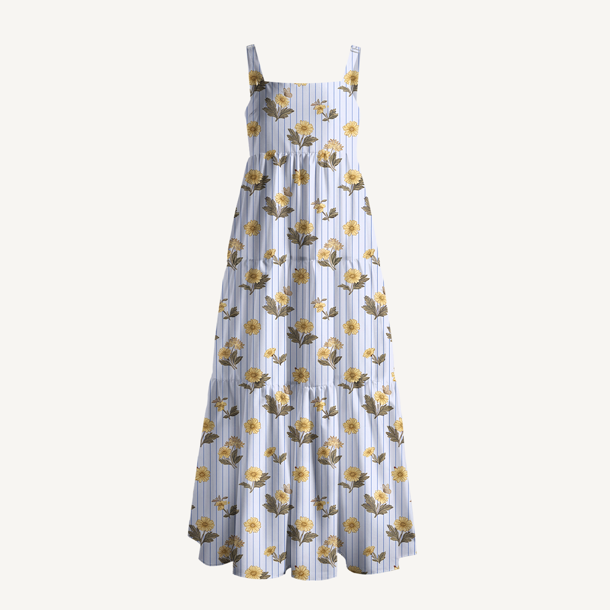 Square Neck Rosabelle Bloom Print Slip Dress