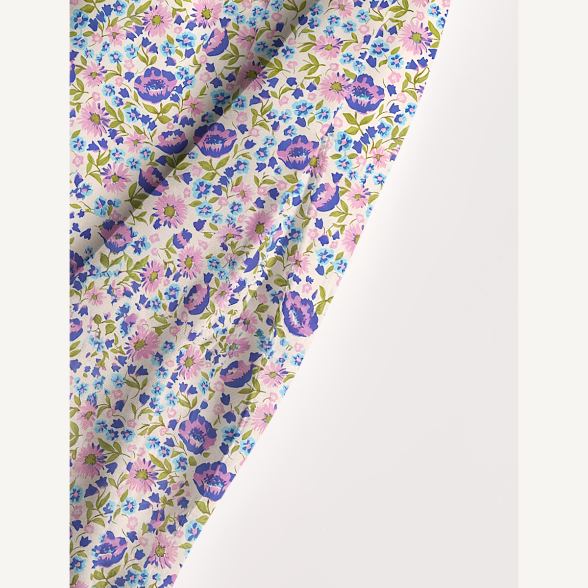 Square Neck Lavender Bloom Print Slip Dress