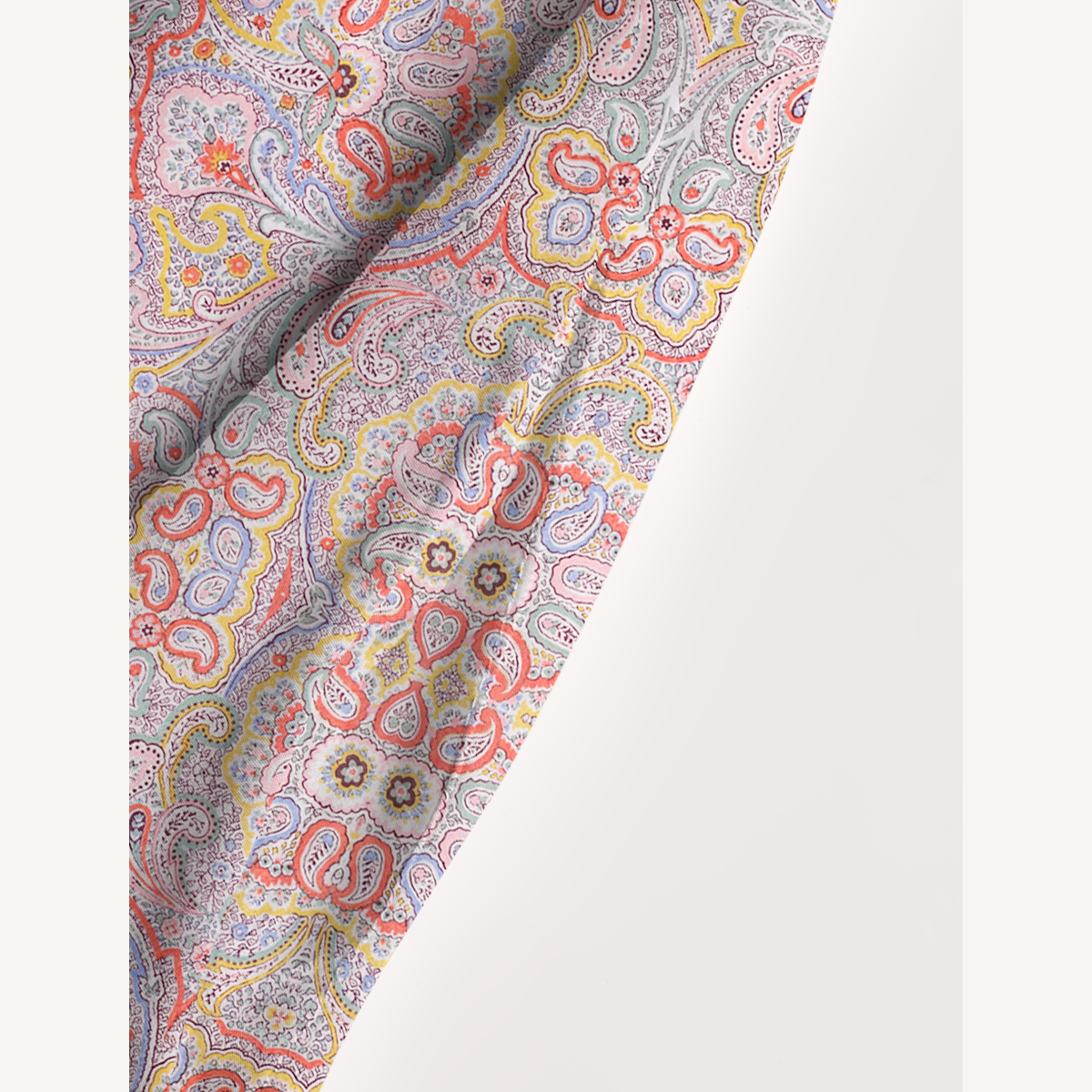 Square Neck Sunrise Paisley Print Slip Dress