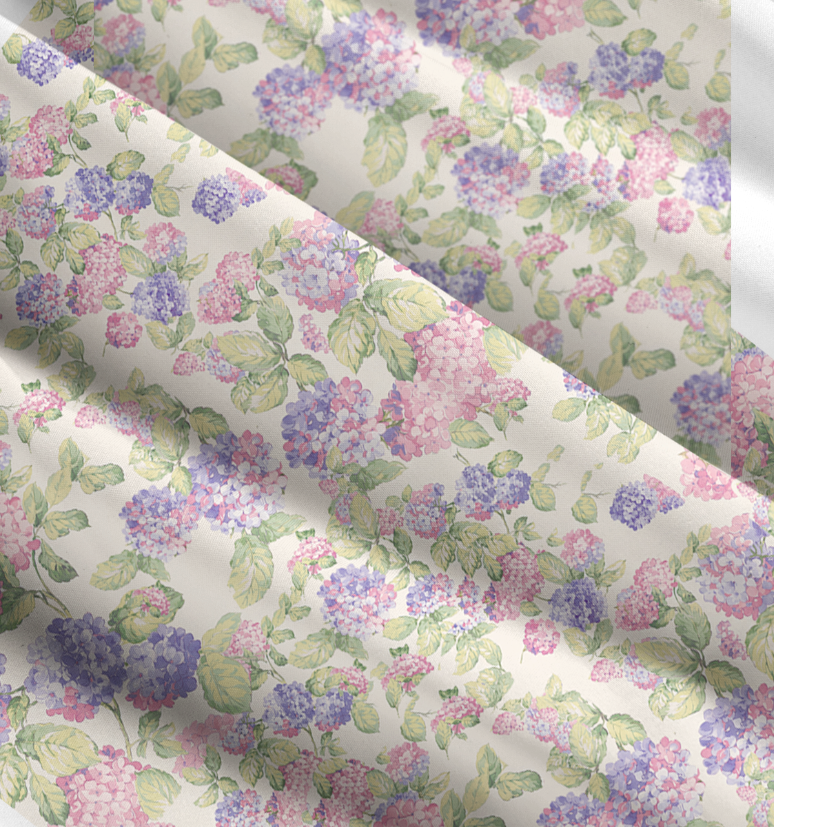 Square Neck Lilac Hydrangea Print Slip Dress