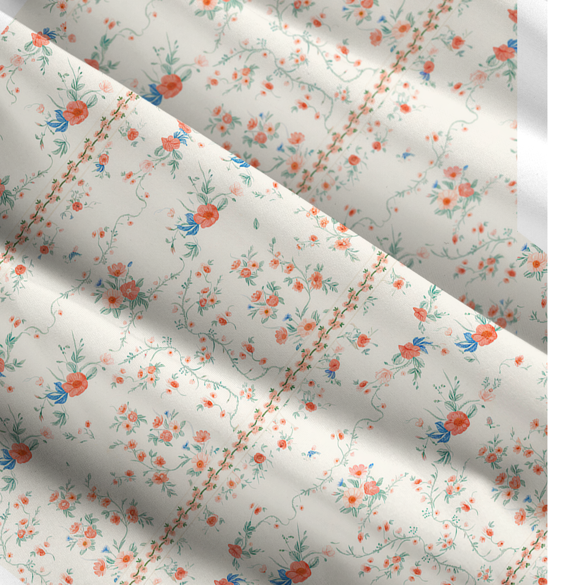 Square Neck Wild Bloom Print Slip Dress