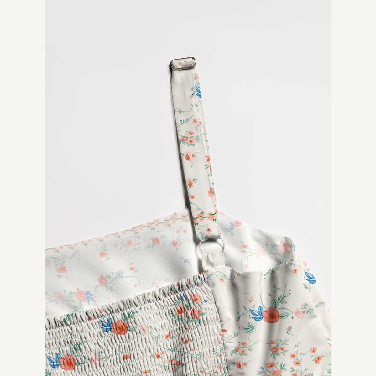 Square Neck Wild Bloom Print Slip Dress