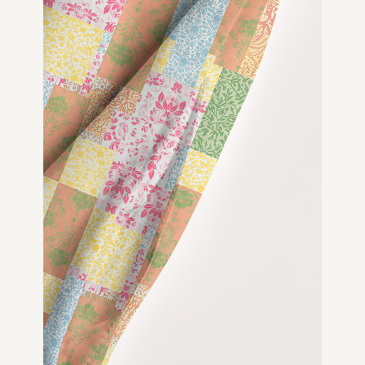 Square Neck Morning Patch Print Slip Dress