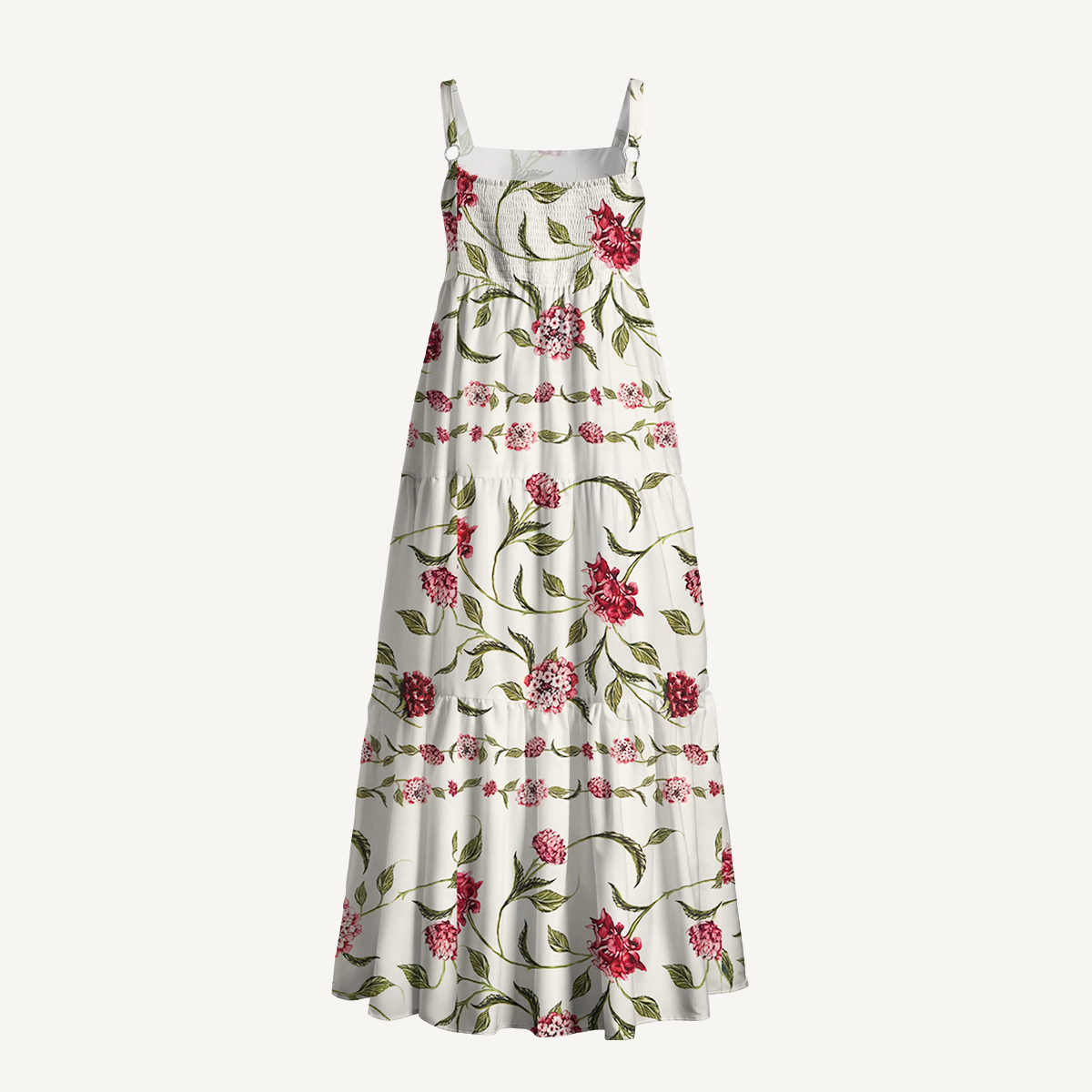 Square Neck Blue Marigold Print Slip Dress