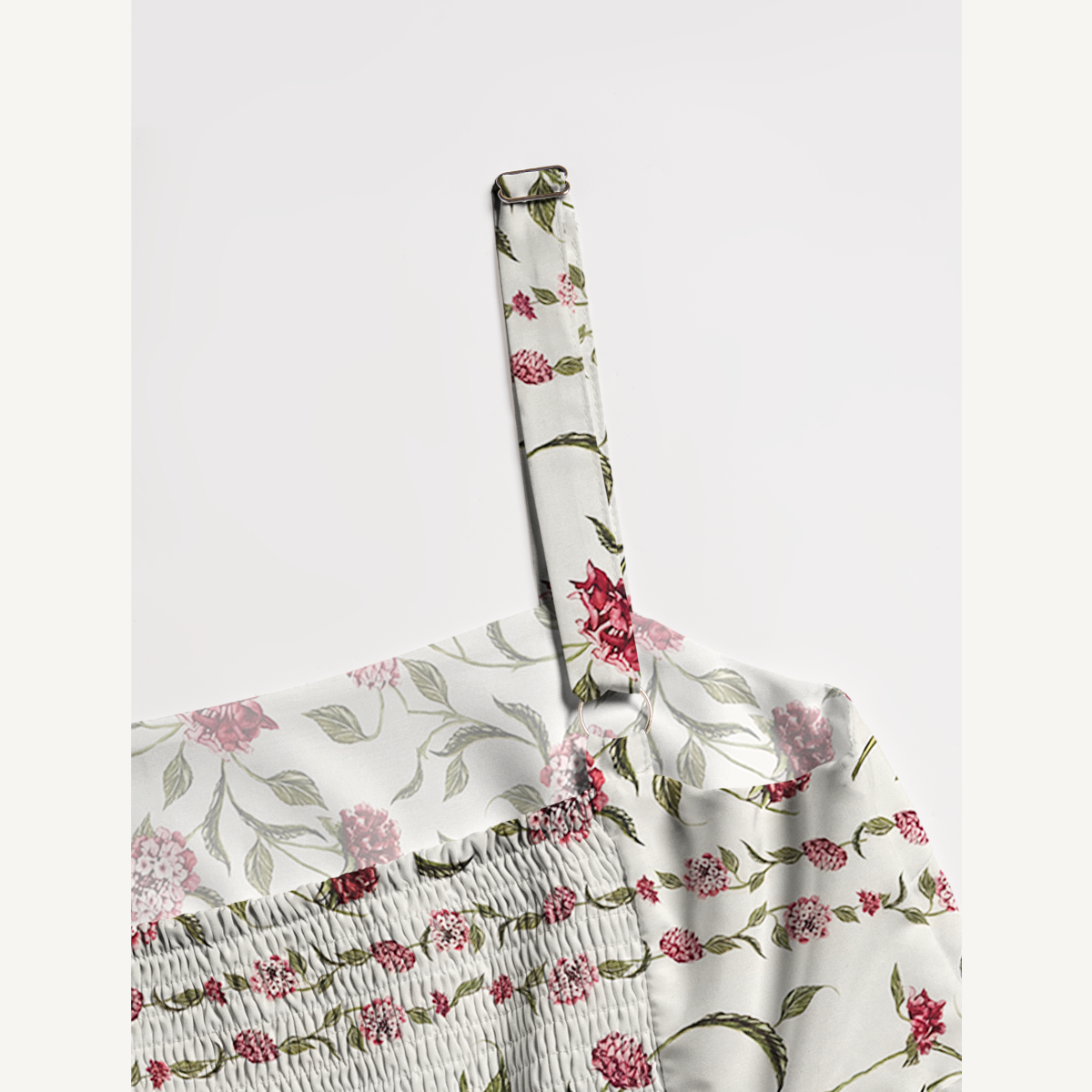 Square Neck Blue Marigold Print Slip Dress