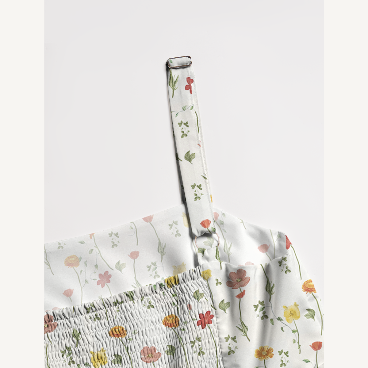 Square Neck Wildlight Meadow Print Slip Dress