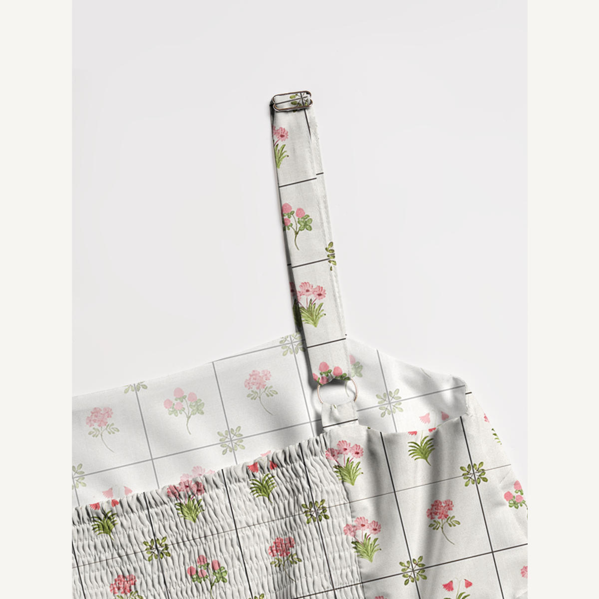 Square Neck Meadow Tile Bloom Print Slip Dress