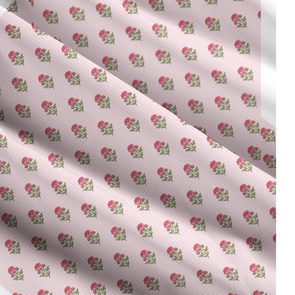 Square Neck Misty Rose Garden Print Slip Dress