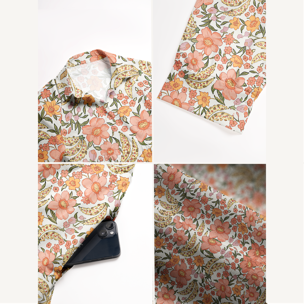 V Neck Collared Amber Bloom Casual Long Shirt Dress