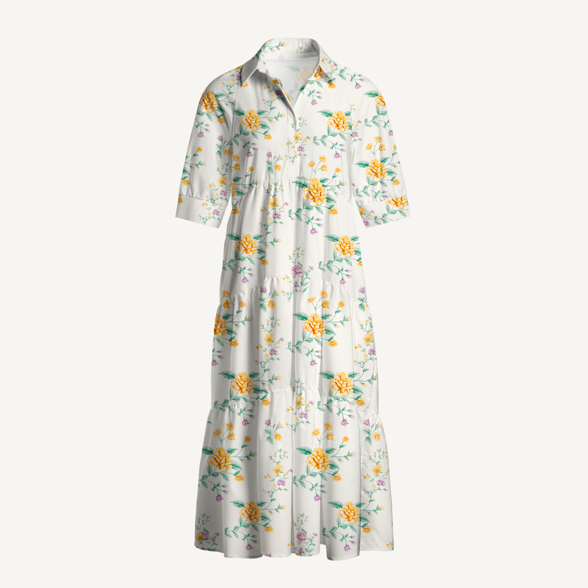  V Neck Collared Amber Rose Casual Long Shirt Dress