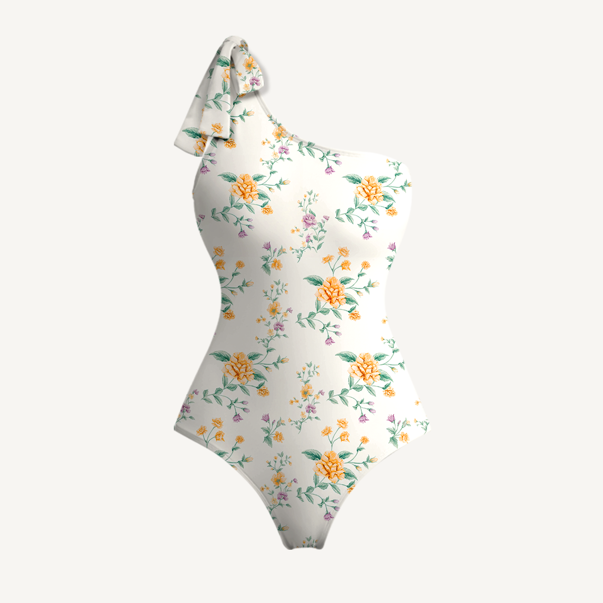 Amber Rose One Piece Swimsuit and Matching Sarong Set for Women