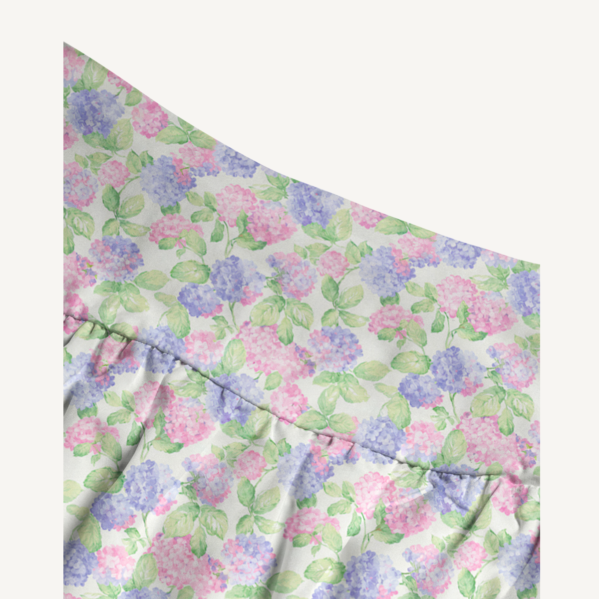 Lilac Hydrangea Print Maxi Skirt