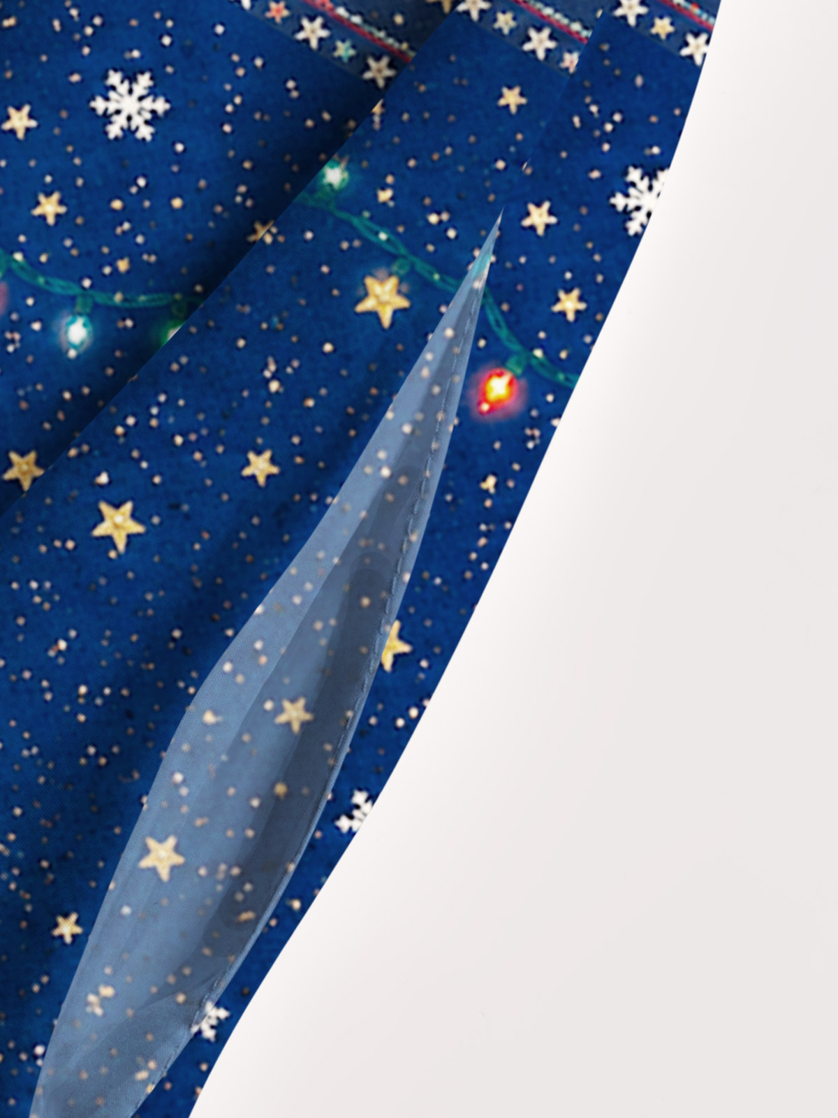 Cozy Christmas Cat Lights Print Wide Straps Maxi Dress With Pockets