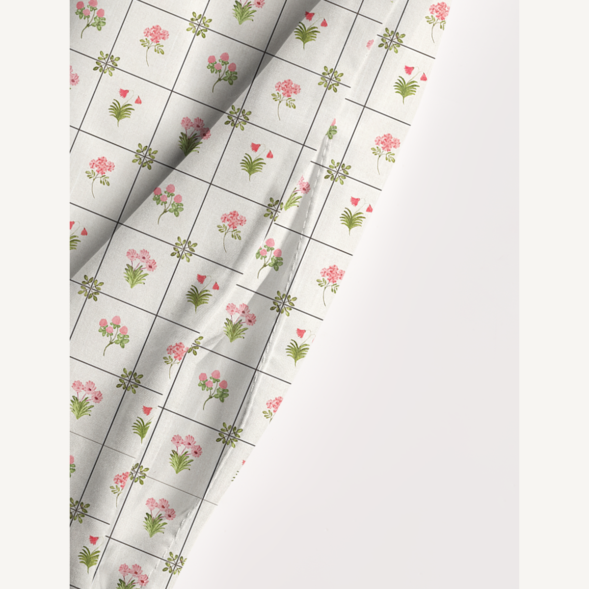 Square Neck Meadow Tile Bloom Print Slip Dress