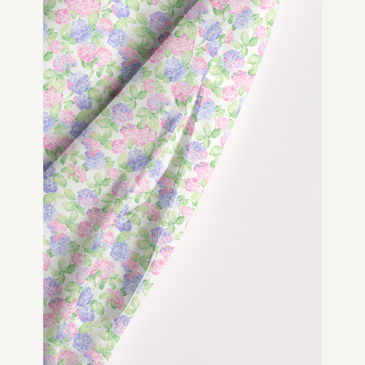 Square Neck Lilac Hydrangea Print Slip Dress