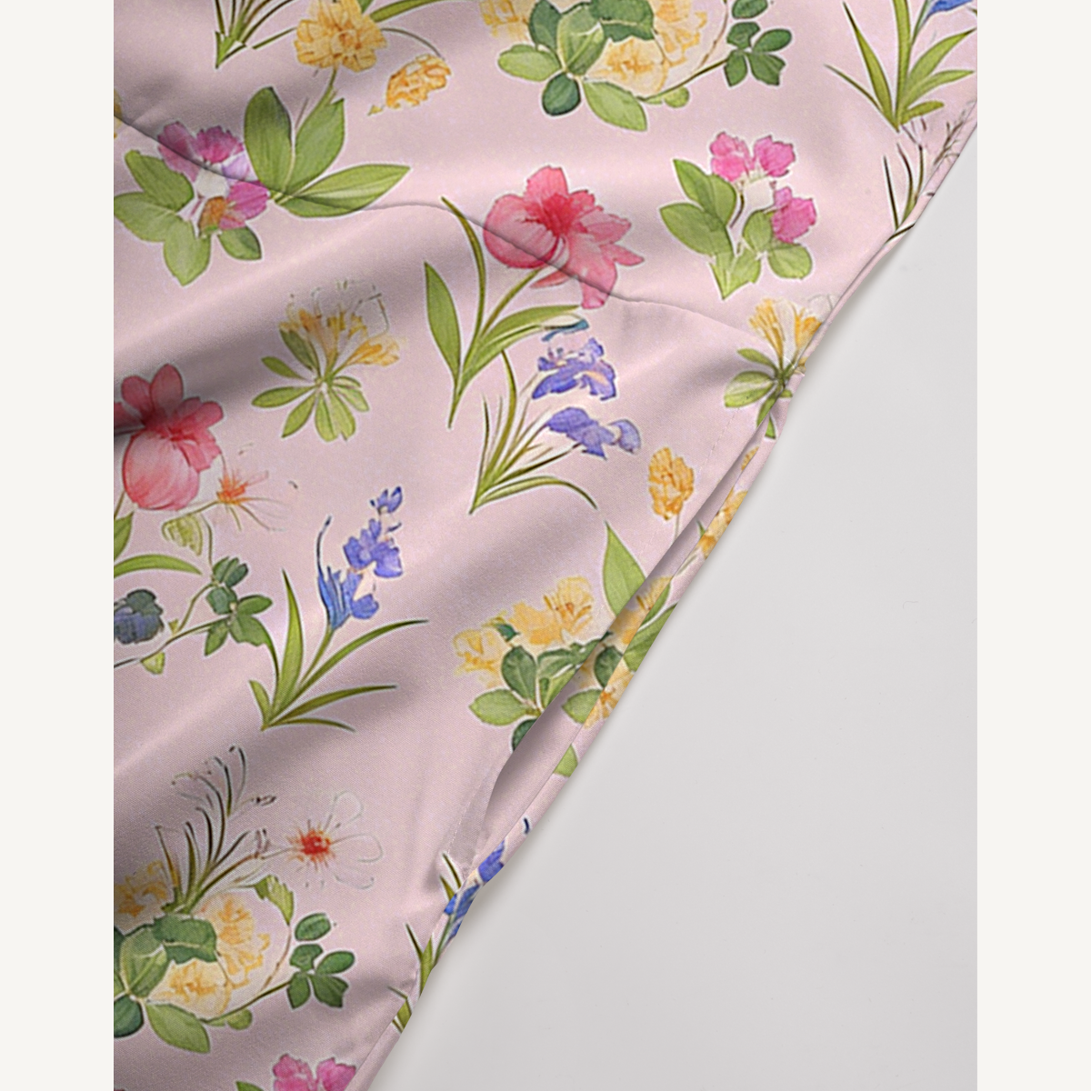 V-Neck Delicate Blossom Boho Jumpsuit with Pockets for Women