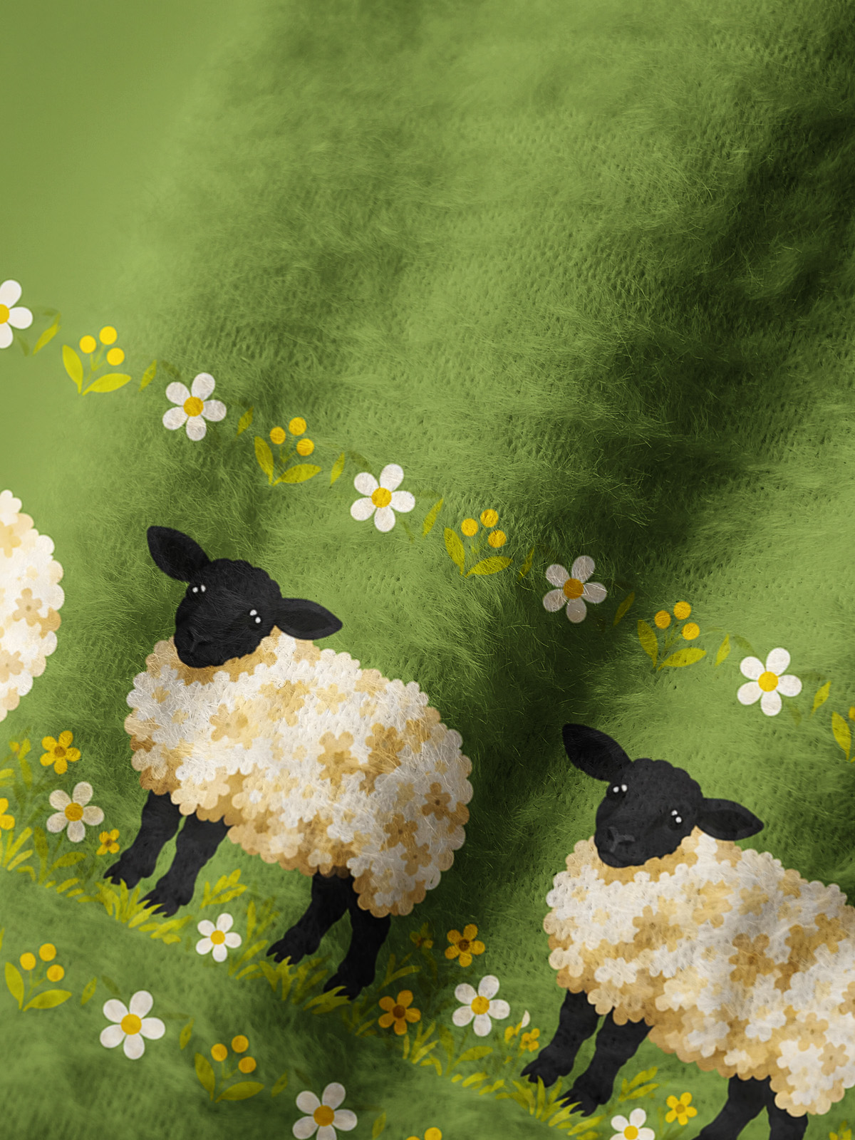 Meadow Sheep Cozy Fuzzy Beanie